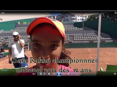 Sara Rakim championne Nationale 2015 des 12 ans