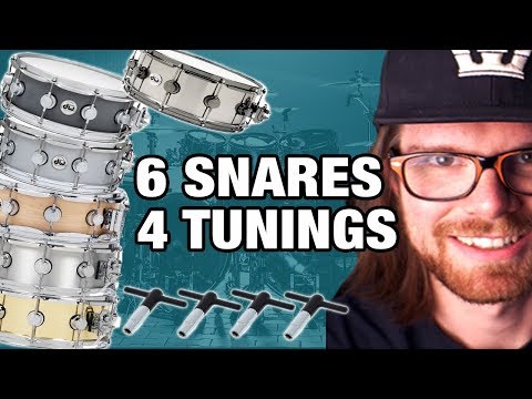 6 Snares in 4 Tunings | Sound Comparison