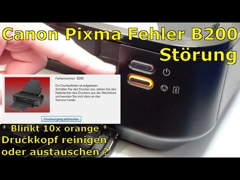 Canon Pixma B200 Error - Fehler beheben FIX - [English subtitles] Video