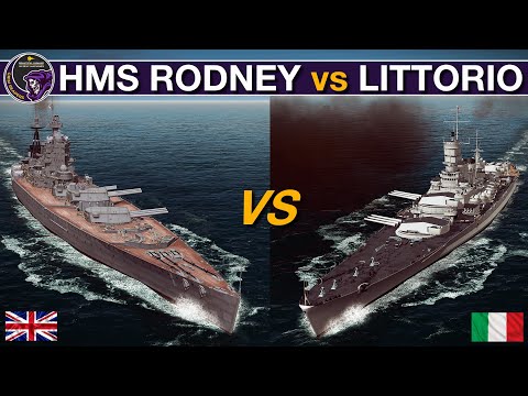HMS Rodney Battleship(1941) vs Littorio Battleship(1941) | Was On The Sea