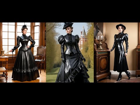 Glamorous Victorian Leather Dresses: Timeless Elegance for the Strict Governess #mature #mistress