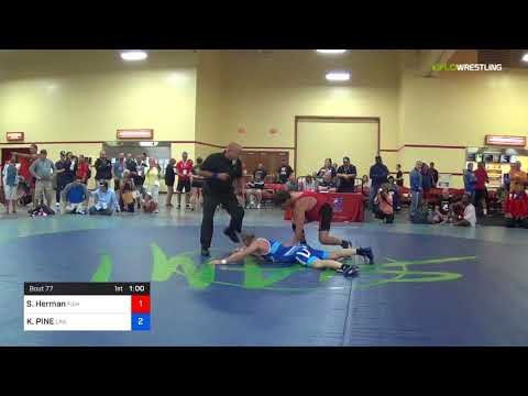 2018 Marine Corps US Open/Masters C Greco Roman 88 Semis - Scott Herman (fish) Vs. KEVIN PINE (Las
