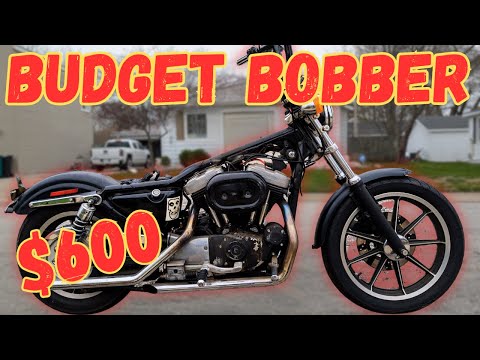 I Transformed the Cheapest Running Harley on Facebook for $600 - FULL Budget Bobber Build!