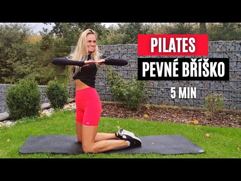 5 MIN pro pevné bříško (Pilates metoda) / Cvičení na doma pro ženy / Abs core workout