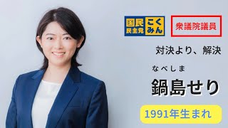 鍋島せり（衆議院議員/広島４区/国民民主党）インタビュー