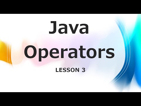 Lesson 3 Java Operators