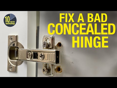 How to fit concealed Euro style hinges for overlay inset cabinet doors video 348