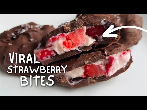 Viral Strawberry Bites Recipe | How To Make Healthy Strawberry Bites | Strawberry Clusters