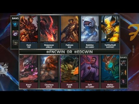 FNC vs EDG Highlights - FNATIC vs EDWARD GAMING Game 5 - S5 WORLDS 2015 KNOCKOUT STAGE - QUARTERS