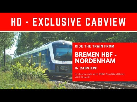 Ultra HD Triebwagenführer Sicht: Von Bremen nach Nordenham / Train Drivers View/ Führerstandmitfahrt