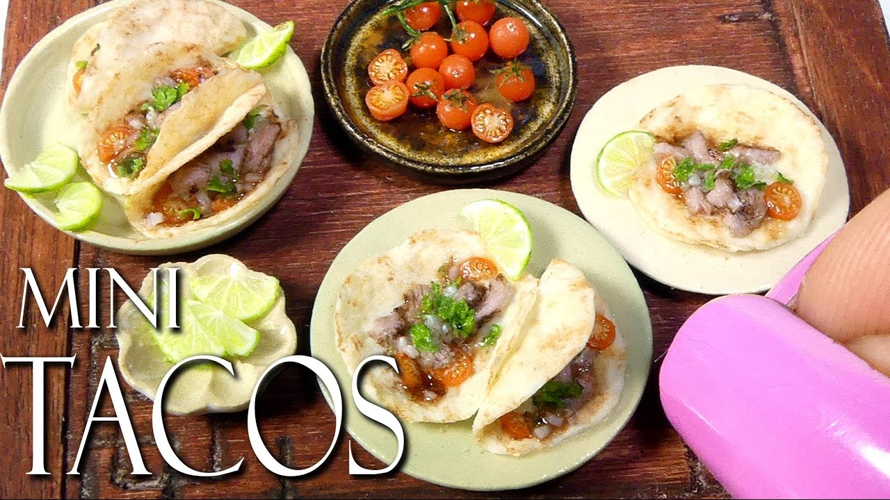 How To Mini Mexican Taco Tutorial // DIY Miniature Food www.sugarcharmshop.dk