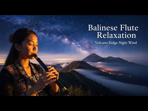 Balinese Flute Relaxation Volcano Ridge Night Wind