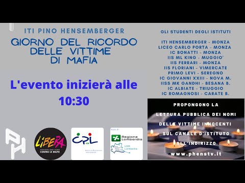 Giorno del ricordo delle vittime della Mafia 2021