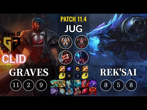 GEN Clid Graves vs Rek'Sai Jungle - KR Patch 11.4