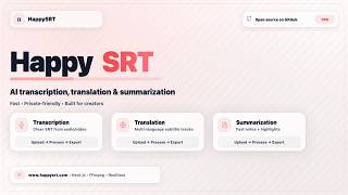 HappySRT Demo Video
