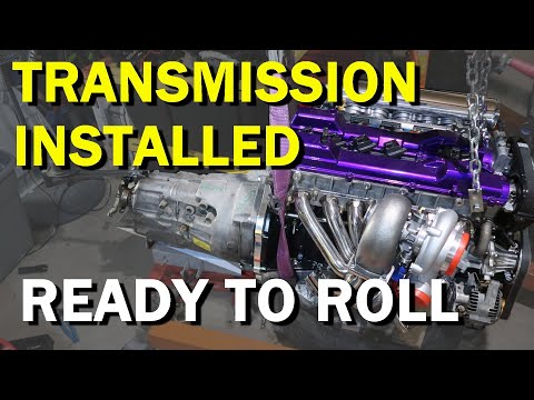 Mounting ZF gearbox on 2JZ engine with PMC kit — final component connection