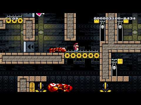 The P-Switch Hunt [hard] by Buflen - SUPER MARIO MAKER - NO COMMENTARY 1AU 1AV