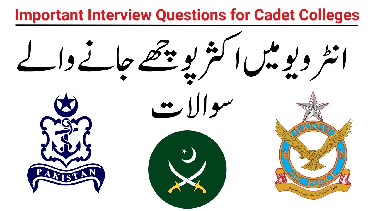 Important Interview Questions for All Cadet Colleges | Interview Tips
