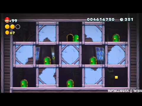 New Super Mario Bros U Deluxe Meringue Clouds World 7-4 Ghost House Secret Exit