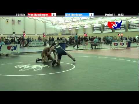 University Nat`ls FS  66 KG / 145.5 lbs: Ryan Hunsberger vs. Nick Dardanes