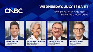 LIVE: CNBC's Sara Eisen moderates a policy panel at the ECB Forum on Central Banking 2026 — 7/1/26