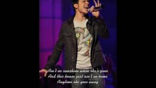 Kris Allen - Ain&#39;t No Sunshine w/ lyrics ( NEW SENSATION!! :)