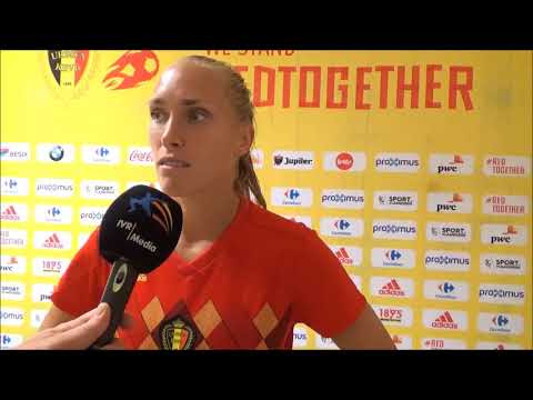 20180904 Interview with Janice Cayman after the FIFA World Cup qualification Match Belgium   Italy