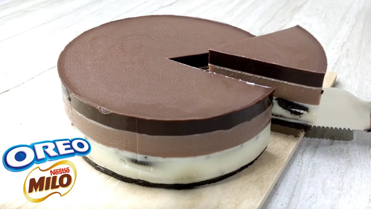 Oreo Milo Cake Pudding (no-bake)