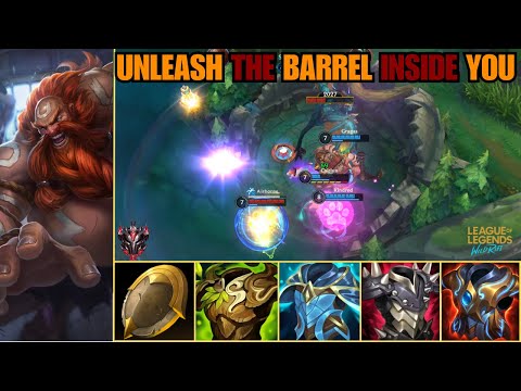 Wild Rift Gragas Support Gameplay in Season 17 by an ex-Grand Master