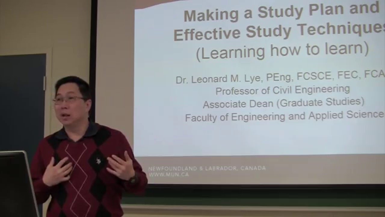Learning how to learn with Dr.  Leonard Lye