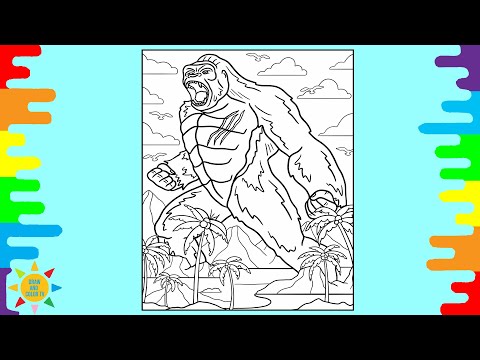 King Kong Coloring Pages | Mega King Kong Colorring |  Leat'eq - Sunrise