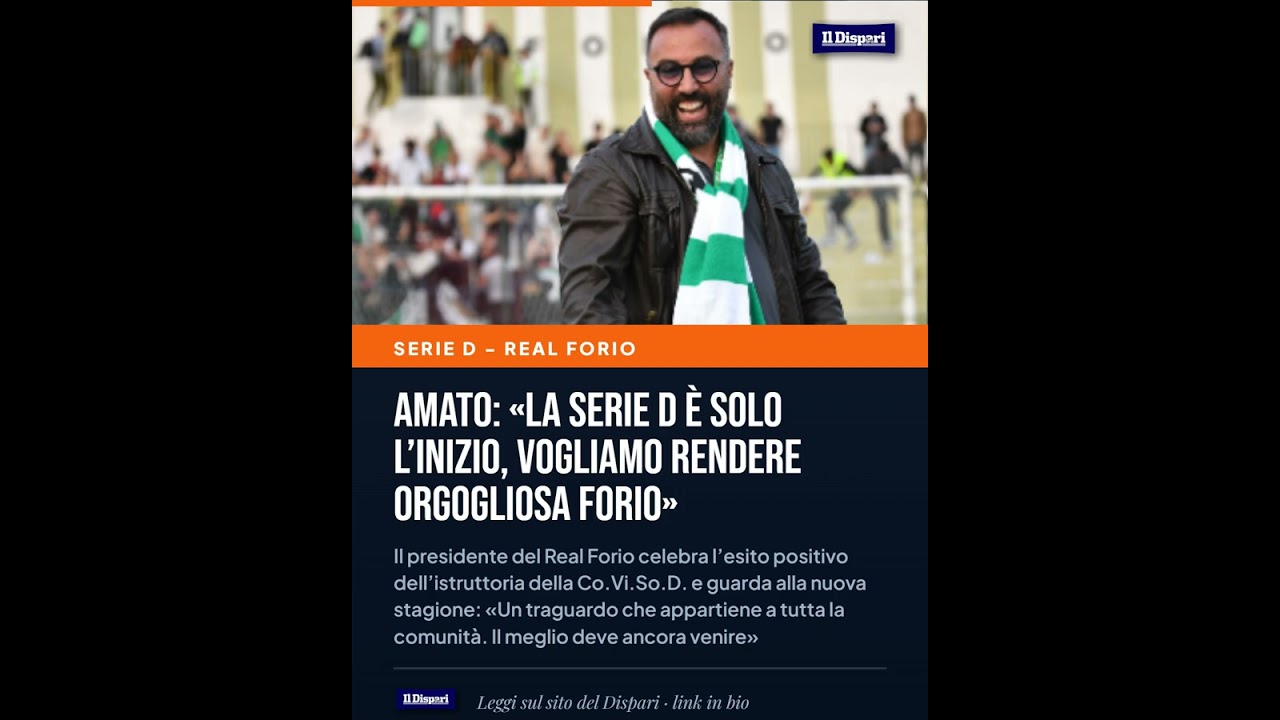 Amato: «La Serie D è solo l’inizio, vogliamo rendere orgogliosa Forio»