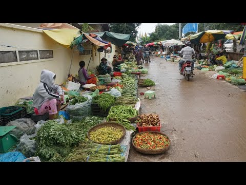 Countryside Food Market Scene @Uo dung Market - Amazing Daily Life Style at Countryside