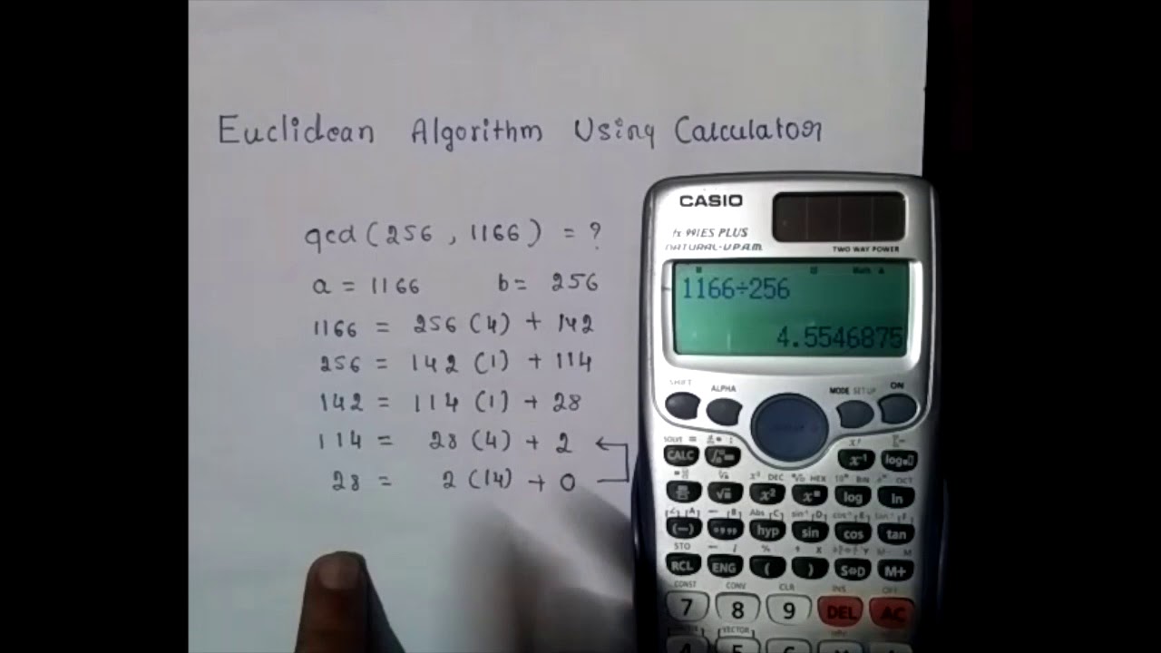 How To Solve Euclidean Algorithm Using Calculator