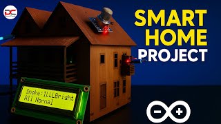 DIY Smart Home with Arduino Uno | Smoke, Flame, LDR, Rain Sensor + LCD & Buzzer| Dharani creations