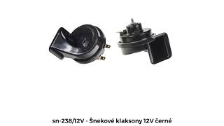 Šnekové klaksony 12V černé