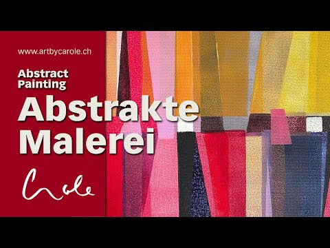 Einfache, geometrische Acryl Malerei mit Klebeband |  Easy geometric acrylic painting with tape