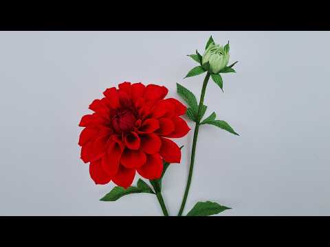 How to make Dahlia flower from crepe paper / Paper Flower / Góc nhỏ Handmade