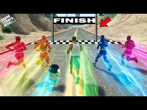 Franklin and Shinchan Challenge Every FLASH For Race In GTA 5!!