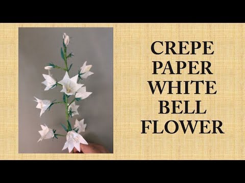 crepe paper white bell flower!!!!