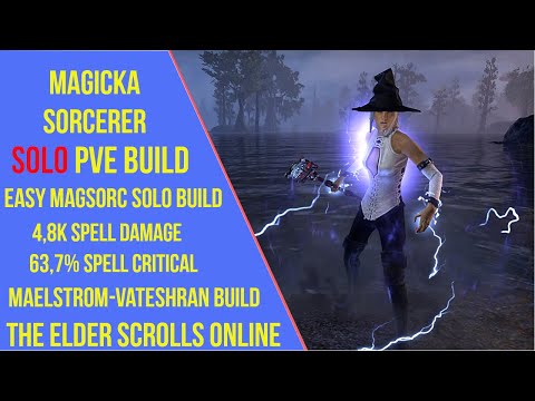 ESO Magicka Sorcerer Solo PVE Build - High Isle - Vateshran & VMA Build