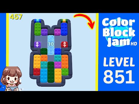 Color Block Jam Level 457 (851) Solution Walkthrough