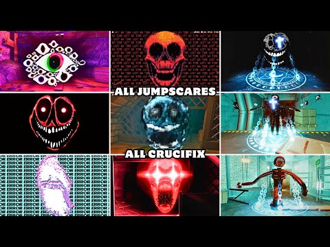 DOORS The Lost Mines - All Jumpscares and All Crucifix | ROBLOX