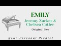 Emily Jeremy Zucker Chelsea Cutler Original Key Karaoke Piano Instrumental Cover