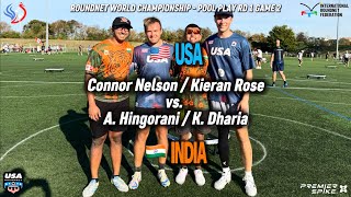 Roundnet World Championships 2026 - Pool Play Game 2 - USA - Nelson/Rose vs IND - Dharia/Hingorani