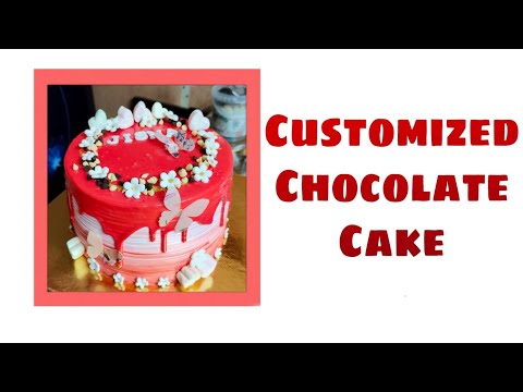 Customized Chocolate Cake | Easy Decoration Method | Fun With Jenu & Jiya