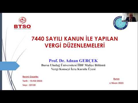 7440 SAYILI BAZI ALACAKLARIN YENİDEN YAPILANDIRILMASI HAKKINDA KANUN BİLGİLENDİRME SEMİNERİ