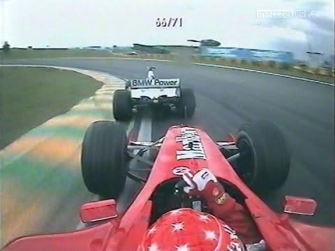 2001 Brazilian GP - Michael Schumacher chasing Juan Pablo Montoya