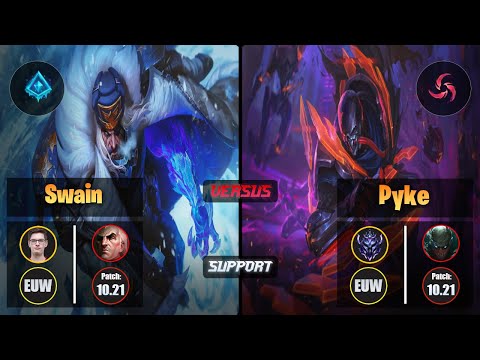 Mikyx SWAIN (Support) [Glacial Augment] VS PYKE - Diamond EUW Patch 10.21