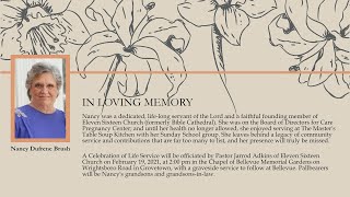 Nancy Brush's Funeral